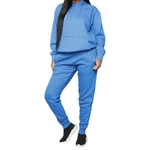Sweat-shirt-capuche-et-pantalon-pour-femmes-v-tements-de-Sport-couleur-unie-manches-longues-pull
