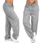 Pantalon-de-sport-lacets-pour-femmes-couleur-unie-boutons-d-contract-ample-droit-taille-haute-jogging