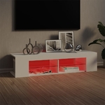 Meuble-TV-avec-lumi-res-LED-Blanc-135x39x30-cm-meuble-de-meuble-TV-Durable-la-mode