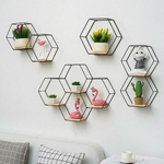 Support-Hexagonal-nordique-d-coratif-en-fer-petit-Pot-support-mural-tag-re-de-maison-support