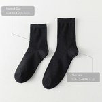 Chaussettes-en-Coton-pour-Homme-Nouveau-Style-d-Affaires-Noires-et-Blanches-Douces-et-Respirantes-Automne
