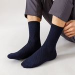 Chaussettes-en-Fibre-de-Bambou-pour-Homme-Harajuku-R-tro-Respirantes-Longues-et-Noires-D-odorantes
