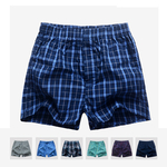Boxer-carreaux-pour-hommes-sous-v-tements-100-coton-culottes-amples-respirantes-grandes-fl-ches-pour