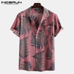 INCERUN-hommes-manches-courtes-revers-imprim-chemise-motif-feuille-tropicale-chemise-fleurs-d-contract-t-hawa