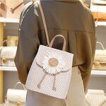 Seau-de-paille-Sac-Dos-Femmes-t-Plage-PU-Cuir-Fleur-Voyage-Cartables-Occasionnels-Voyage-Sacs