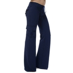 Pantalon-Cargo-jambes-larges-pour-femmes-ample-multi-poches-boutons-cordon-de-serrage-d-contract-Yoga