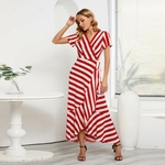 Robe-longue-d-t-avec-poches-pour-femme-tunique-de-plage-motif-floral