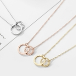 Colliers-en-acier-inoxydable-pour-femmes-cha-ne-fine-minimaliste-pendentif-Double-cercle-bijoux-sur-le