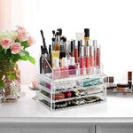 Organisateur-de-bijoux-en-acrylique-transparent-bo-te-de-rangement-de-maquillage-Double-couche-pr-sentoir