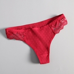 Culotte-string-sexy-pour-femme-sous-v-tement-solide-confortable-bordure-en-dentelle