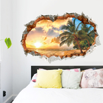 Autocollants-muraux-3D-cass-s-plage-AMP-arbre-affiche-d-calcomanie-d-cor-mural-pour-chambre
