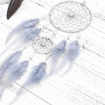 Attrape-r-ve-gris-argent-original-2-anneaux-plume-indienne-art-suspendu-cadeaux-cr-atifs-pour