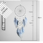 Attrape-r-ve-gris-argent-original-2-anneaux-plume-indienne-art-suspendu-cadeaux-cr-atifs-pour