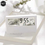 R-veil-de-bureau-lectrique-LCD-avec-calendrier-num-rique-montre-piles-temp-rature-humidit-blanc