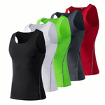 T-Shirt-de-Sport-pour-hommes-couleur-unie-d-bardeur-de-gymnastique-gilet-tunique-d-entra