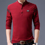 Polos-basiques-manches-longues-pour-hommes-t-shirts-minces-ray-s-v-tements-cor-ens-pour