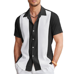 Chemise-de-bowling-d-contract-e-manches-courtes-pour-hommes-chemise-boutons-revers-de-couleur-assortis