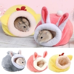 Nid-de-Hamster-cochon-d-inde-petit-Animal-lit-de-couchage-d-hiver-chaud-en-peluche