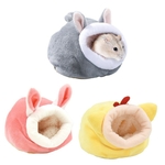 Nid-de-Hamster-cochon-d-inde-petit-Animal-lit-de-couchage-d-hiver-chaud-en-peluche