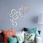 24-pi-ces-ensemble-3D-bricolage-cercles-autocollant-mural-d-coration-de-la-maison-miroir-Stickers