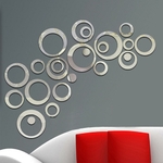 24-pi-ces-ensemble-3D-bricolage-cercles-autocollant-mural-d-coration-de-la-maison-miroir-Stickers