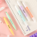 Marqueurs-Fluorescents-Double-T-te-pour-tudiant-6-Pi-ces-par-Set-Style-de-Dessin-Pastel