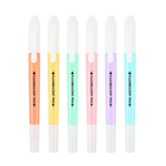 Marqueurs-Fluorescents-Double-T-te-pour-tudiant-6-Pi-ces-par-Set-Style-de-Dessin-Pastel