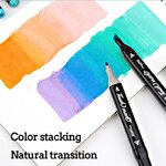 Ensemble-de-stylos-marqueurs-color-s-pinceau-de-peinture-dessin-manga-surligneur-fournitures-d-art-scolaire
