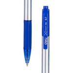Deli-Stylos-bille-faible-viscosit-recharge-d-encre-signature-noir-bleu-bureau-cole-outils-d-criture