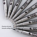 Stylos-bille-pointe-Fine-stylo-bille-encre-liquide-noire-lignes-pr-cises-fournitures-de-bureau-pour