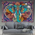 Tapisserie-murale-indienne-psych-d-lique-avec-imprim-3D-Mandala-Bouddha-l-phant-Impression-Boho-D