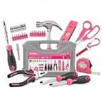 Bo-te-outils-de-r-paration-domestique-multifonctionnelle-ensembles-d-outils-m-nagers-roses-tournevis-lectrique