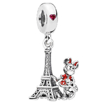 Bracelet-breloques-Pandora-original-pour-femme-pendentif-dessin-anim-Minnie-Mouse-et-tour-Eiffel-perles-Disney
