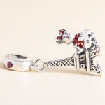 Bracelet-breloques-Pandora-original-pour-femme-pendentif-dessin-anim-Minnie-Mouse-et-tour-Eiffel-perles-Disney