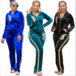 Ensemble-deux-pi-ces-en-velours-pour-femmes-haut-et-pantalon-assortis-lettres-brod-es-surv