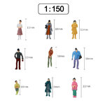 Figurines-miniatures-peintes-l-chelle-N-personnes-de-mod-lisation-poses-assorties-chelle-1-100-100