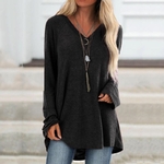 T-shirt-surdimensionn-manches-longues-pour-femme-v-tement-ample-en-coton-d-contract-et-r