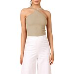 Haut-caraco-en-tricot-crois-pour-femme-coupe-couvertes-bretelles-spaghetti-dos-nu-fibre-d-contract