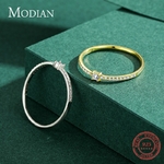 Modian-bagues-en-argent-Sterling-2021-925-v-ritable-pour-femme-bijoux-de-fian-ailles-et