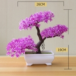 Plante-Artificielle-Enrichie-Rouge-Bonsa-Porte-Bonheur-Petit-Arbre-Plantes-en-Pot-Fausses-Fleurs-D-coration