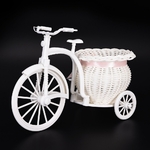 Blanc-Tricycle-v-lo-conception-fleur-panier-conteneur-pour-fleur-plante-grande-taille-en-plastique-maison