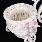 Blanc-Tricycle-v-lo-conception-fleur-panier-conteneur-pour-fleur-plante-grande-taille-en-plastique-maison