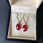 PANSYSEN-boucles-d-oreilles-Vintage-en-argent-sterling-925-pour-femmes-couleur-or-18K-ovale-rubis
