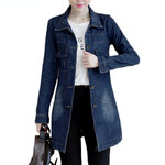 Veste-en-jean-cor-enne-pour-femme-manteau-de-base-long-mince-effiloch-bleu-marine-jean
