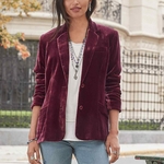 Blazers-slim-simple-boutonnage-pour-femmes-velours-imbib-manches-longues-haut-d-contract-l-gant-pour