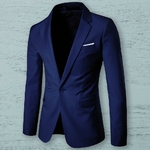 Blazer-D-contract-Simple-et-Confortable-Veste-Tremp-e-Revers-Coupe-Slim-pour-Documents