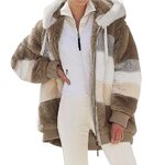 Manteau-d-Hiver-Chaud-en-Fausse-Fourrure-pour-Femme-Cardigan-Manches-sulf-Patchwork-Fermeture-clair-Poche