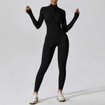 Combinaison-de-yoga-zipp-e-manches-longues-pour-femmes-v-tements-moulants-pour-la-peau-combinaisons