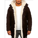 Veste-capuche-en-fausse-fourrure-pour-hommes-Parka-chaude-Manteau-manches-longues-Mode-d-contract-e