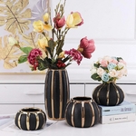 Vase-en-c-ramique-noir-dor-et-ray-pots-de-fleurs-modernes-d-coration-de-bureau